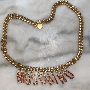Moschino Logo Chain Belt